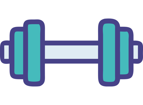 Dumbbell gym strength training fitness equipment icon png