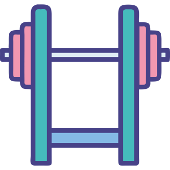 Barbell gym strength training fitness equipment icon png