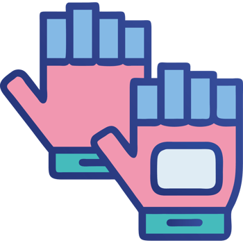 Workout gloves gym strength training fitness icon png