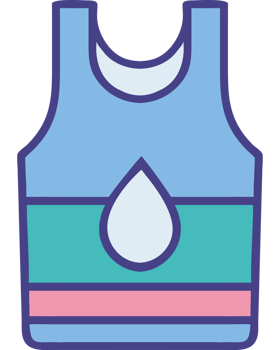 Sleeveless gym vest breathable fitness training icon png