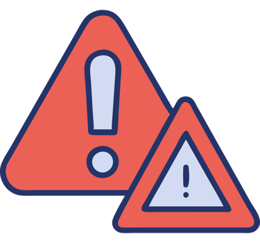 Financial crisis triangle warning icon png