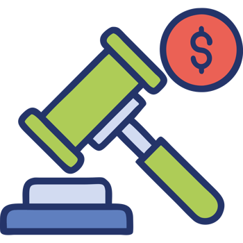 Financial crisis legal gavel icon png