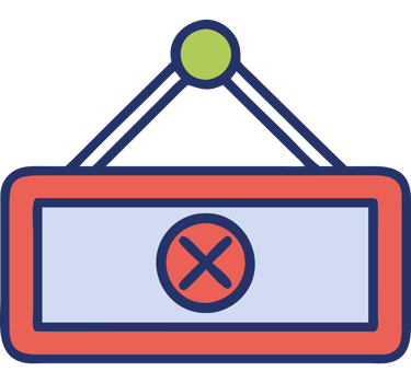 Financial crisis system error and cancellation concept png