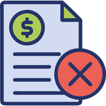 Financial crisis document rejection and economic loss png