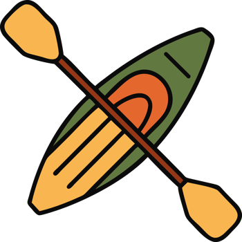 Camping kayak paddling outdoor adventure png