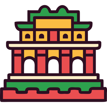 Italian historic building with columns png