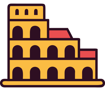Italian Colosseum with historical significance png