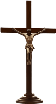 Handcrafted Wooden Cross with Antique Style. . png