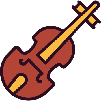 Italian violin with classic wooden design png