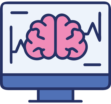 Psychiatry monitor showing brain activity png