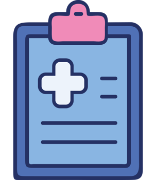 Psychiatry clipboard with cross symbol png