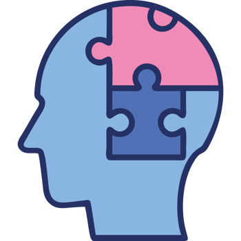 Psychiatry head with puzzle piece png