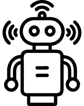 AI robot machine icon png