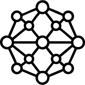 AI and data cluster network icon png
