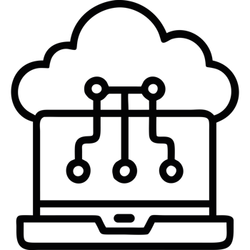 AI cloud storage system icon png
