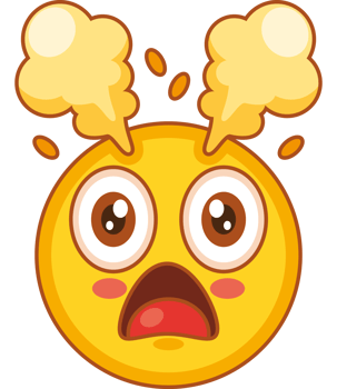 Mind Blown Surprised Emoji Head png