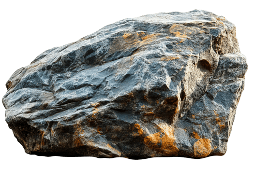 Natural rock with textured surface and unique colors png