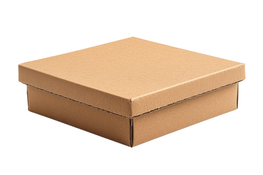 Empty brown box with a simple design and clean lines png