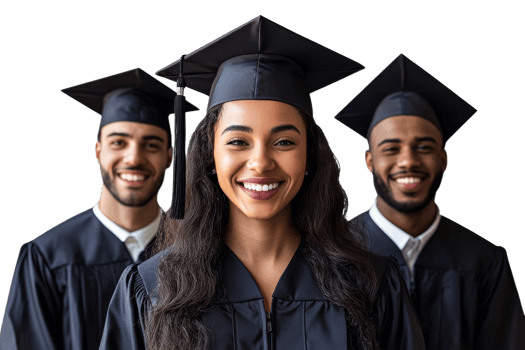 Graduates celebrating achievement with pride png