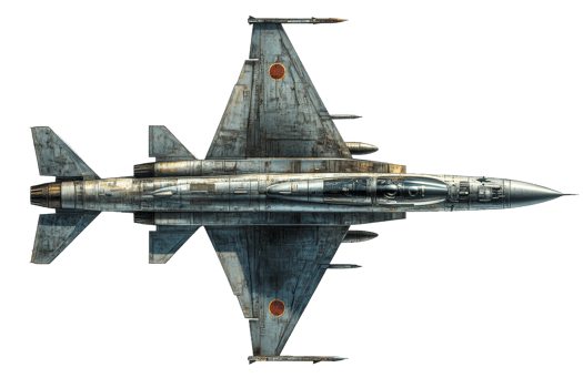 Military fighter jet with a transparent background png