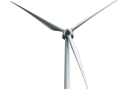 Large wind turbine image with transparent background png