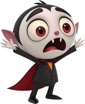 Digital drawing of cute vampire boy in spooky pose. . png