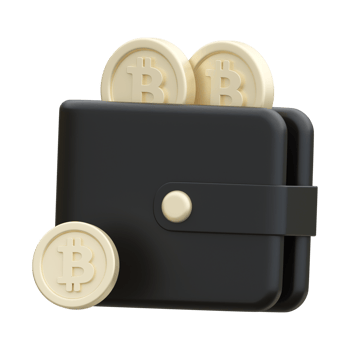 Bitcoin wallet with coins png