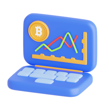 Bitcoin laptop with graph and bitcoin price png