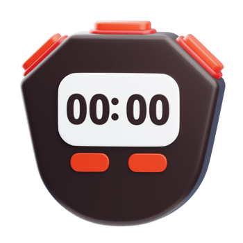 Digital Stop Watch 3D Icon Illustration png