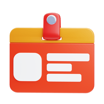Id Card 3D Icon Illustration png