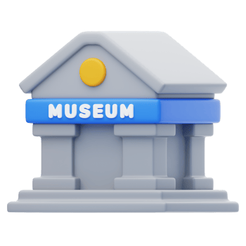 Museum 3D Icon Illustration png