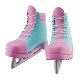 Ice Skates 3D Icon Illustration png