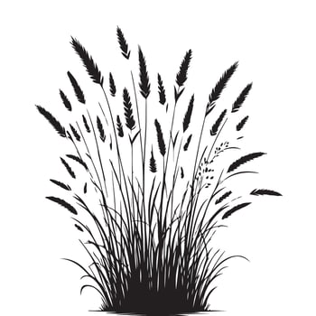 Grass bunch illustration design for natural environment design vector