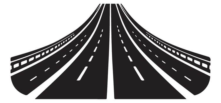 Perspective Highway Illustration A Road Trip on the Asphalt vector
