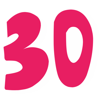 thrty pink icon number png