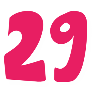 twenty nine pink icon number png
