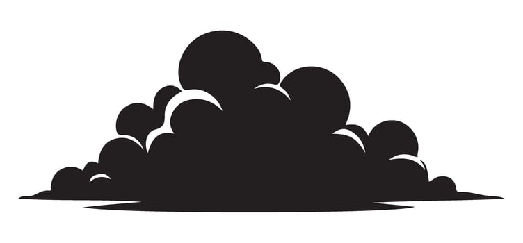 Fluffy Cumulus Cloud Silhouette Graphic Perfect for Design vector
