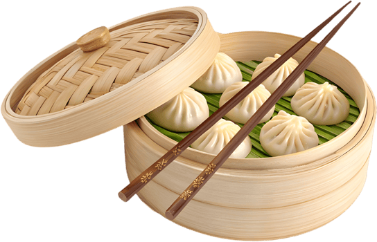 Chinese food clipart showcasing beautiful dim sum dumplings. . png