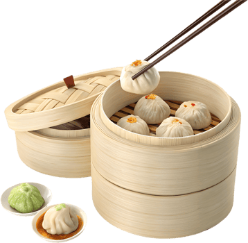 Beautiful food clipart featuring tasty Chinese dim sum and dumplings. . png