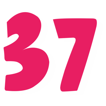 thirty seven pink icon number png