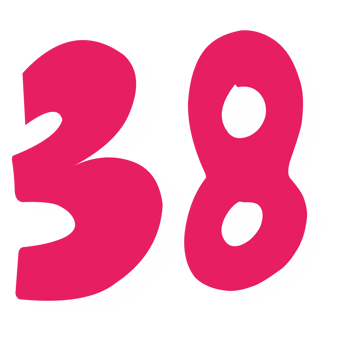 thirty eight pink icon number png