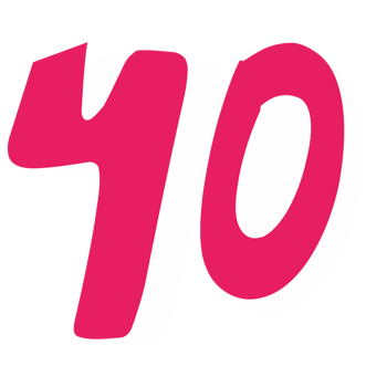 fourty pink icon number png