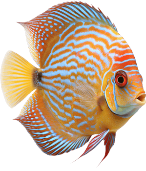 Tropical Discus Fish Clipart for Vibrant Pet Art Designs. . png