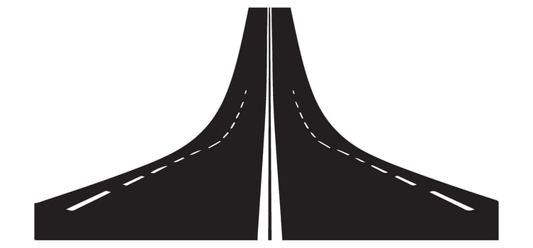 Endless Road Ahead An Open Highway for New Adventures and Journeys vector