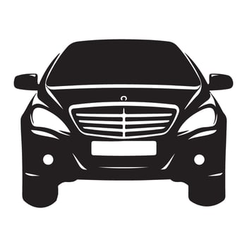 Luxury Car Silhouette Automobile Transportation Vehicle Illustration vector