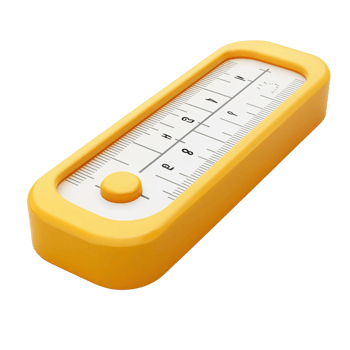 Yellow Rectangular Kitchen Timer with Central Dial png