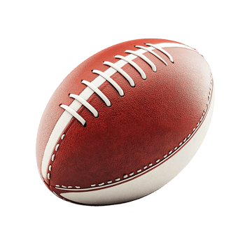 Close-Up of American Football with Laces png