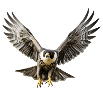 Peregrine falcon diving at full speed nature scene wildlife photography outdoor setting close-up perspective speed and precision png
