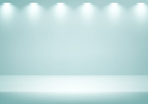Blue studio room background. Empty room with light effect. Space for selling products on the website. illustration vector