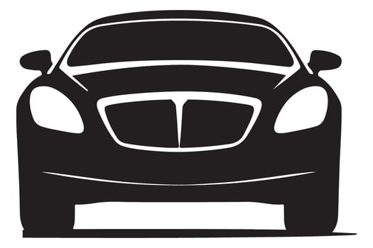 Sleek car illustration front view transportation automotive industry concept vector